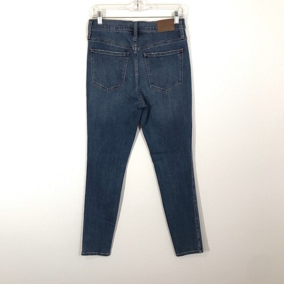 Madewell 10" High Rise Skinny Women's Size 27 Blue Denim Medium Wash Jeans - Picture 4 of 10